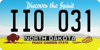ND license plate IIO031