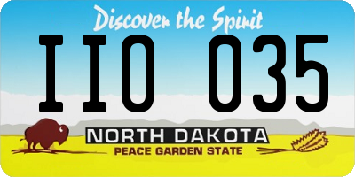 ND license plate IIO035