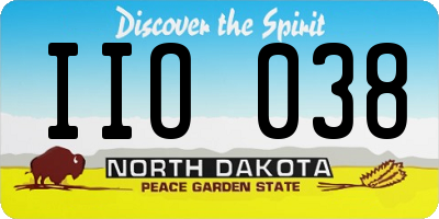 ND license plate IIO038
