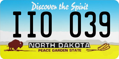 ND license plate IIO039