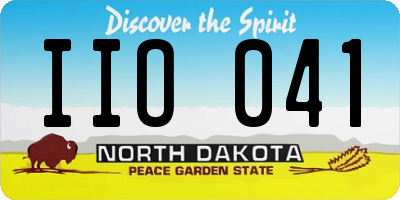 ND license plate IIO041