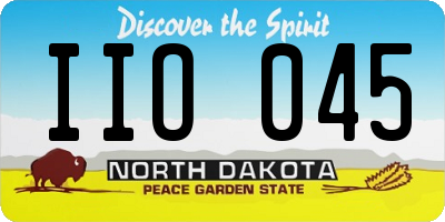 ND license plate IIO045
