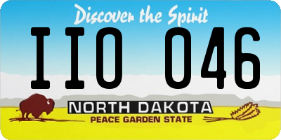 ND license plate IIO046