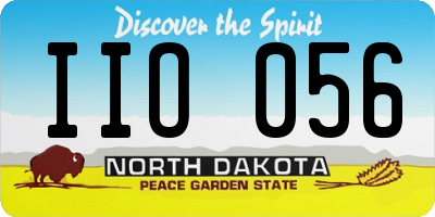 ND license plate IIO056