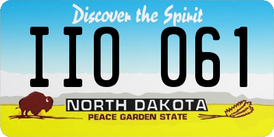 ND license plate IIO061