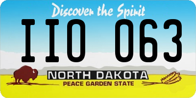 ND license plate IIO063