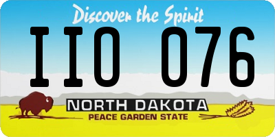 ND license plate IIO076