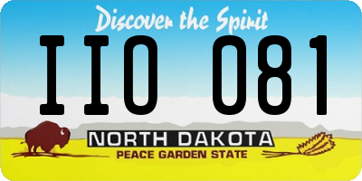 ND license plate IIO081
