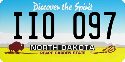 ND license plate IIO097