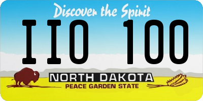 ND license plate IIO100