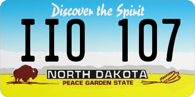 ND license plate IIO107