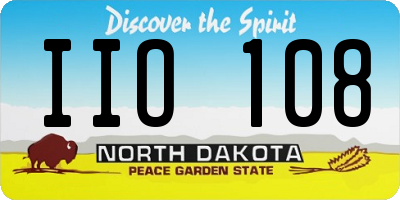 ND license plate IIO108