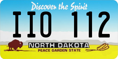 ND license plate IIO112