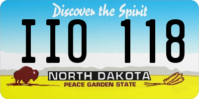 ND license plate IIO118