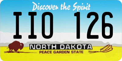 ND license plate IIO126