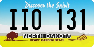 ND license plate IIO131