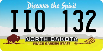 ND license plate IIO132
