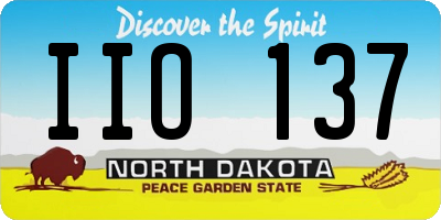 ND license plate IIO137