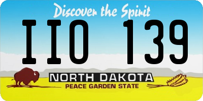 ND license plate IIO139