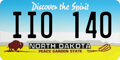 ND license plate IIO140