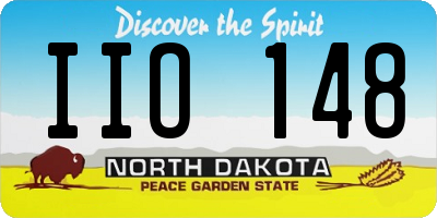 ND license plate IIO148