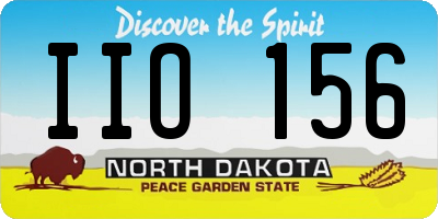 ND license plate IIO156
