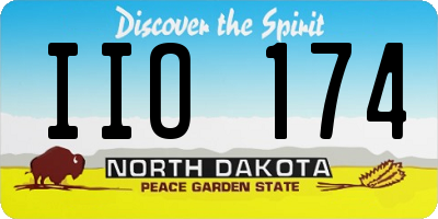 ND license plate IIO174