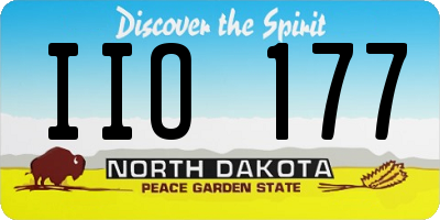 ND license plate IIO177