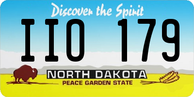 ND license plate IIO179