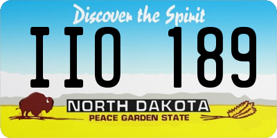ND license plate IIO189