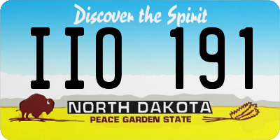 ND license plate IIO191