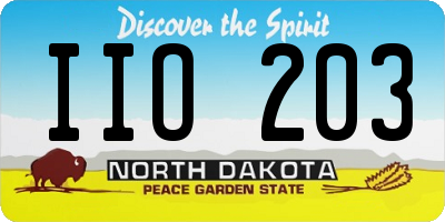 ND license plate IIO203