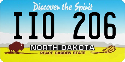 ND license plate IIO206