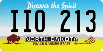 ND license plate IIO213