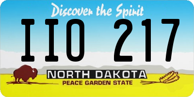 ND license plate IIO217