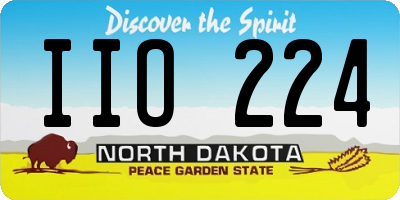 ND license plate IIO224