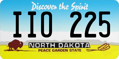ND license plate IIO225