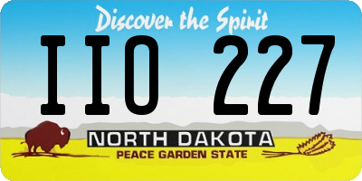 ND license plate IIO227