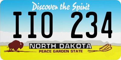 ND license plate IIO234