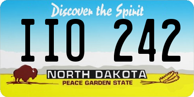 ND license plate IIO242