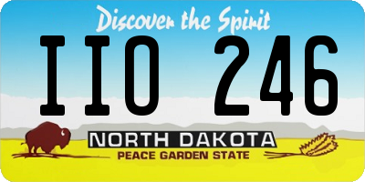 ND license plate IIO246