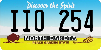 ND license plate IIO254