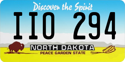 ND license plate IIO294