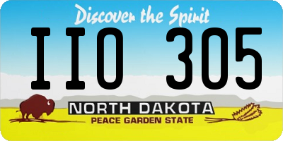 ND license plate IIO305