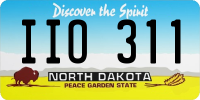 ND license plate IIO311