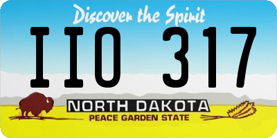 ND license plate IIO317