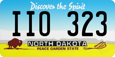 ND license plate IIO323