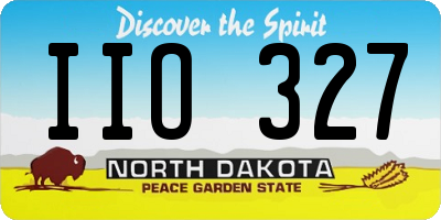 ND license plate IIO327