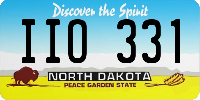 ND license plate IIO331