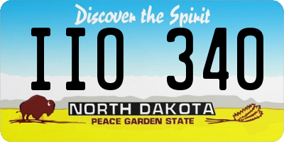 ND license plate IIO340